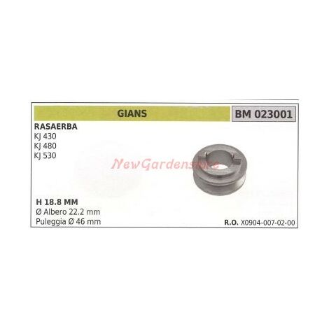 Puleggia per rasaerba tosaerba tagliaerba KJ430 480 530 GIANS 023001