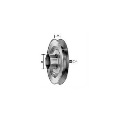 PULEGGIA PER RULLO IN FERRO MM.220