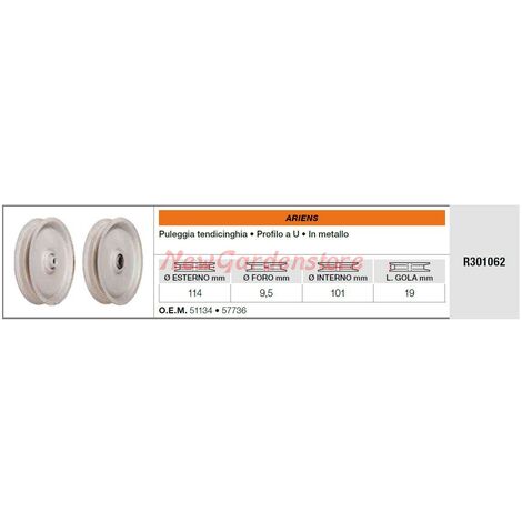 Puleggia tendicinghia ARIENS per trattorino rasaerba tagliaerba R301062