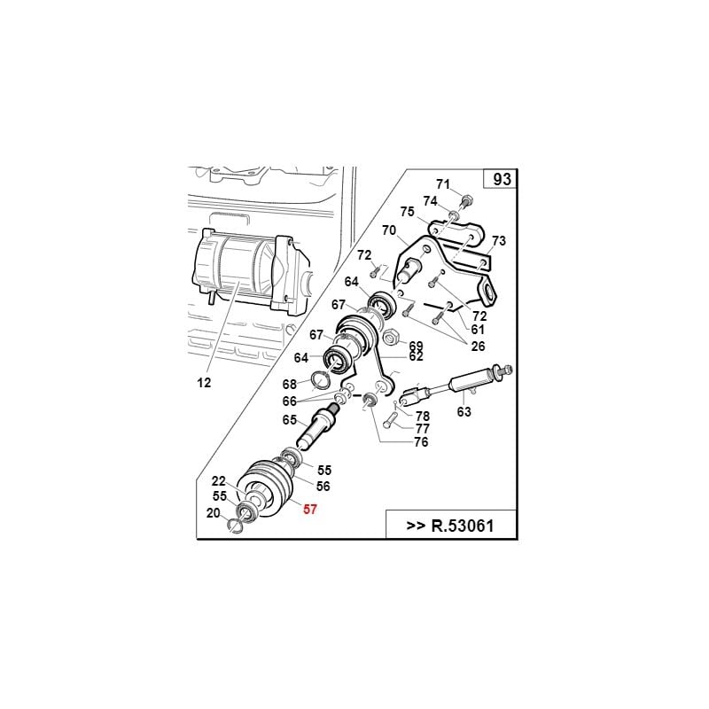 Puleggia tenditore motore TURBO1 TURBO2 ORIGINALE GIANNI FERRARI 00.61.00.0371