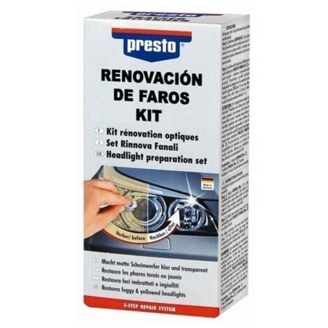 Pulidor Coche Faros 3 Lijas Gamuza Taco Spray Laca Motip