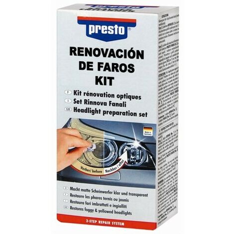 PULIDOR COCHE FAROS 3 LIJAS GAMUZA TACO SPRAY LACA PRESTO