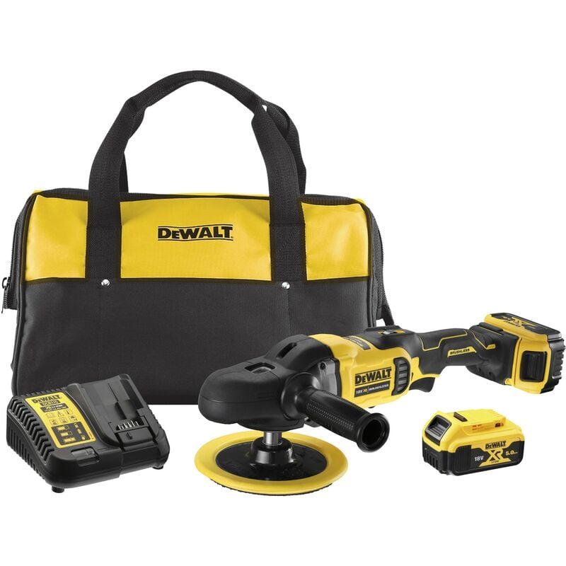 

Dewalt DCM849P2-QW Pulidora para Metal rotativa sin escobillas XR 18V Li-Ion 5Ah