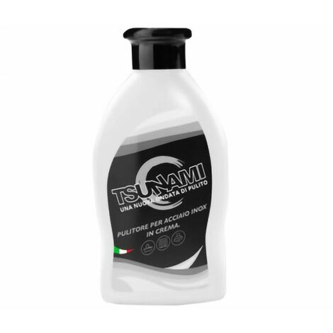 Pulitore detergente acciaio in crema professionale flacone 250 ml.casa negozio