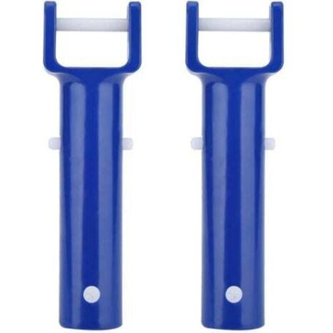Pulitore per piscine e spa con manico blu (set da 2), accessori per piscine, testina di aspirazione flessibile per spa e piscine