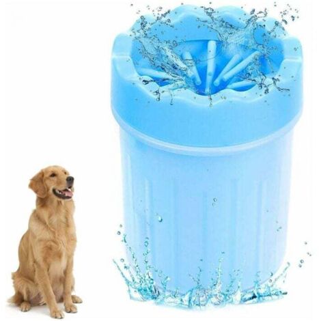 Pulitore per zampe di cane blu, pulitore portatile per zampe di cane, pulitore per zampe di cane aggiornato, pulitore portatile per zampe di cane, spazzola per la pulizia degli animali domestici