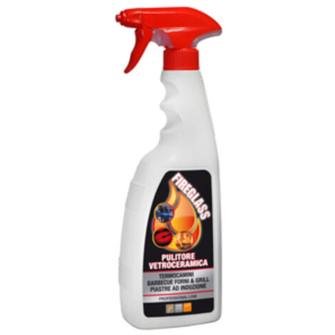 Pulivetro Fireglass 750 ml detergente per vetro vetri di termocamini stufe forni e barbecue