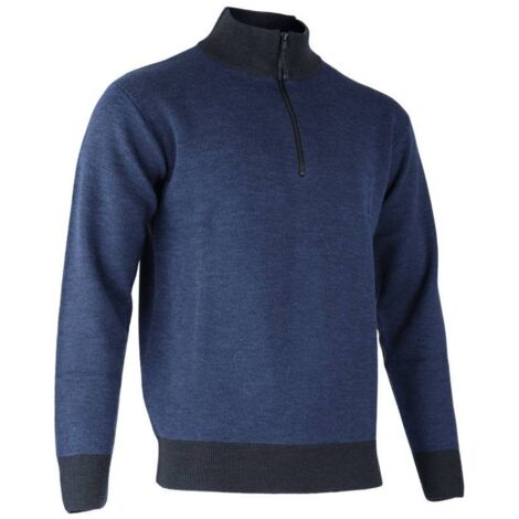 Pull camionneur bicolore JOE bleu/gris - LMA - Couleur Bleu/Gris - Taille Vêtement 2XL