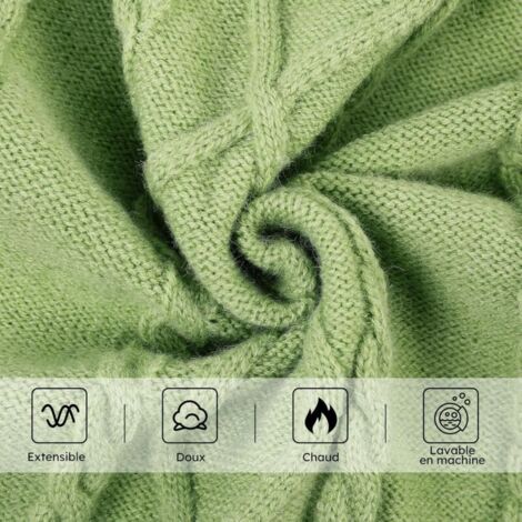 Pull Chien Petite Taille Bouledogue Français Chaud Pull-Overs pour Chiens Pull Chihuahua Manteau Teckel Vetement pour Chien Chat d'hiver, Vert, S