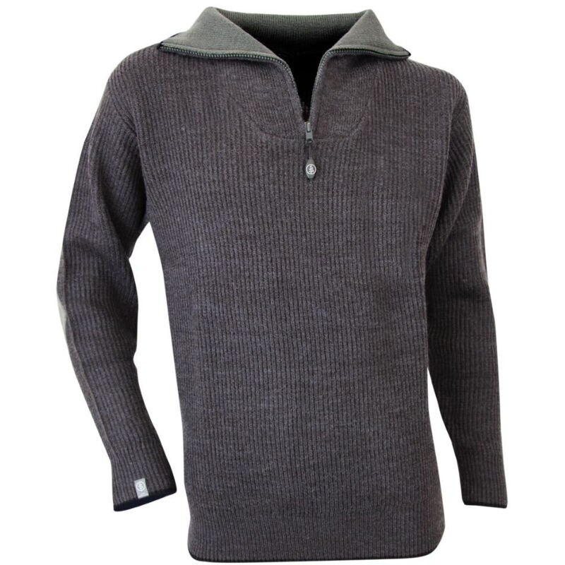 Pull col camionneur Cacao LMA Gris Foncé 3XL
