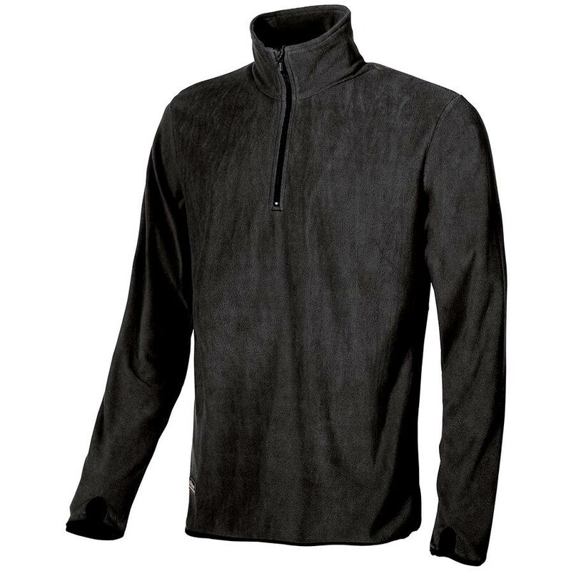 Sweat de travail polaire col zippé artic - Noir 2XL