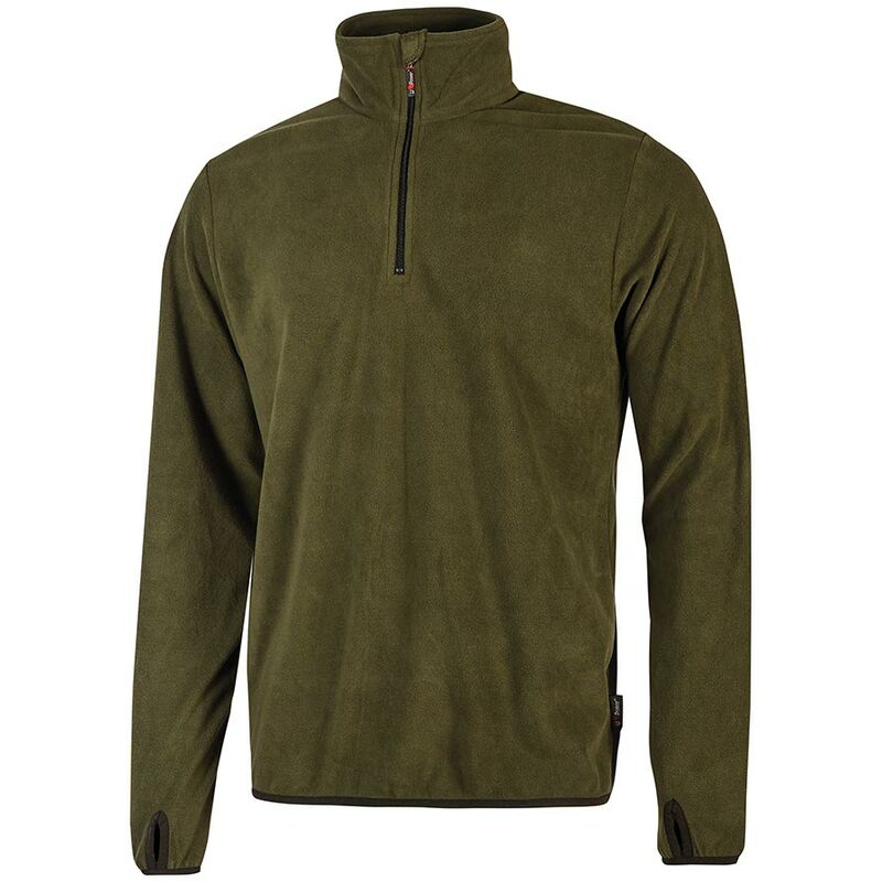 Sweat de travail polaire col zippé ARTIC - Vert foncé L
