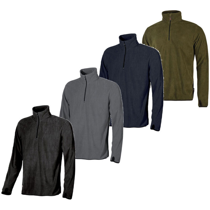 Sweat de travail polaire col zippé artic - Vert foncé xl