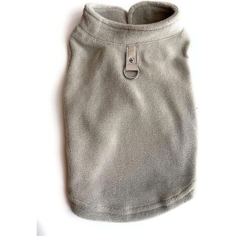 Pull débardeur en polaire avec boucles - Doux léger respirant. convient aux chiots et aux chiens de petite à moyenne taille. chatons. chats. chihuahuas Pull facile (gris. S