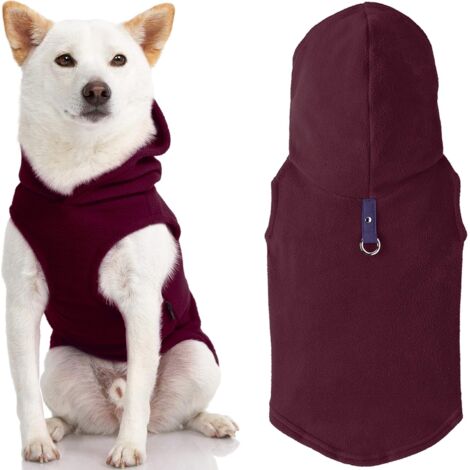Pull d'hiver à capuche pour petit chien (XS, marron)