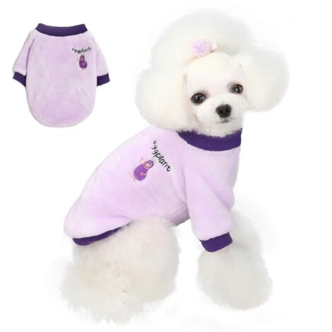 Pull en laine pour animaux de compagnie à motif de fruits (violet, L)