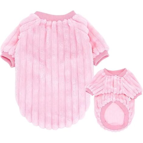 Pull en molleton doux et chaud pour chiot (rose, poitrine 47 cm)