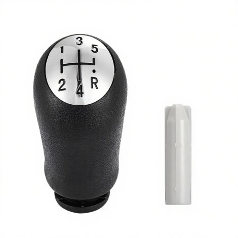 Pull Levier de Vitesse 5 Vitesses pour Clio III, Megane 2 Laguna 2, Clio 4, Mk2, Scenic Mk2, Pommeau de levier de vitesse manuel à 5 vitesses avec adaptateur