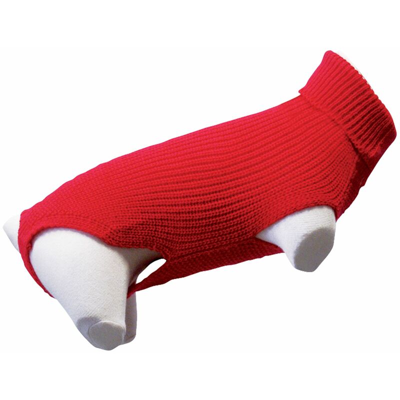 Pull pour chien New Basic rouge Taille : T35