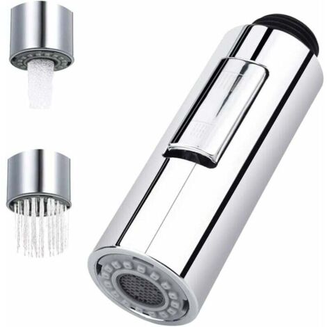 Pull-Out Spray Head, 2-Mode Kitchen Faucet Sprayer, Pull-Out Kitchen Spray Head, Replacement Plastic Shower Head