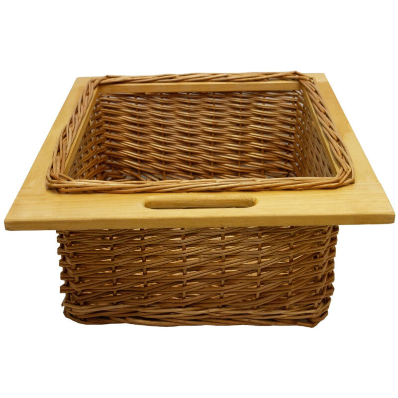 Pull out Wicker Basket Drawer 500mm Kitchen Storage Solution