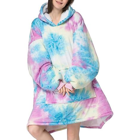 Pull-over en polaire chaude et confortable avec couverture pour la maison