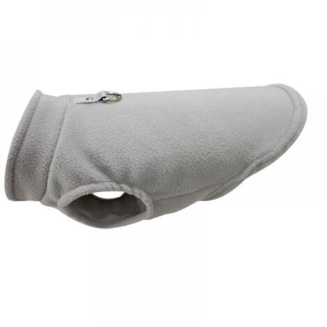 Pull-Over en Polaire pour Chien et Chat - Manteau d'Hiver avec Anneau en D - Vêtement pour Petite et Moyenne Taille (Gris)