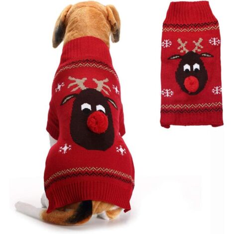 Pull pour animaux de compagnie Red Nose Fawn (Rouge XS)