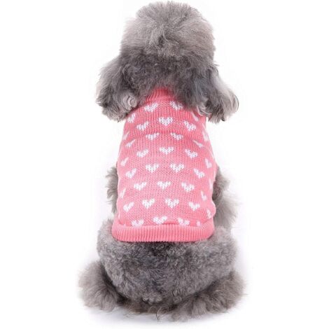 Pull pour chien tricoté chaud Christmas Love Winter (M)