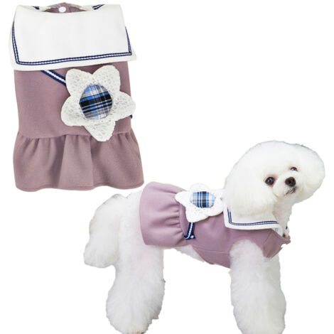 Pull pour chien, vêtements d'hiver pour chiot, manteau chaud pour chien par temps froid (violet)