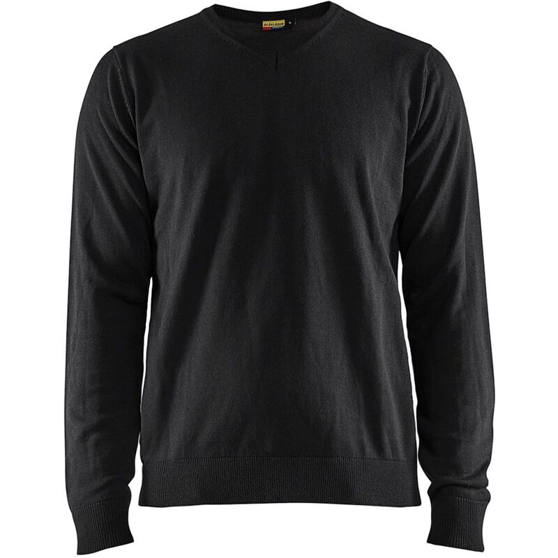 Pull tricoté de travail 35901 - Noir xs