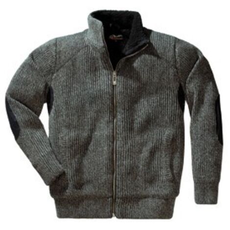 Pull zippé MEMPHIS Taille XL, gris moucheté