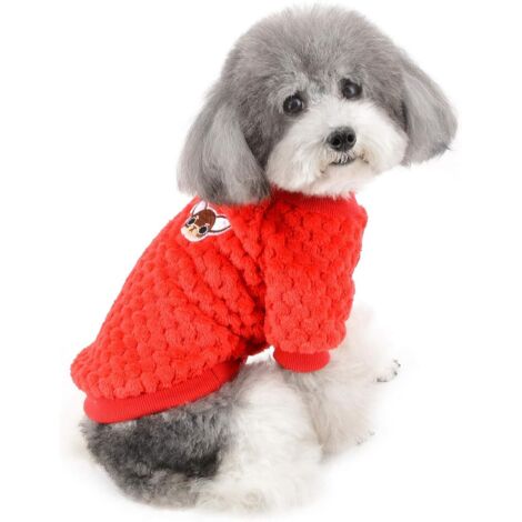 Pulls d'hiver en polaire pour petits chiens/chats, pulls chauds pour animaux de compagnie