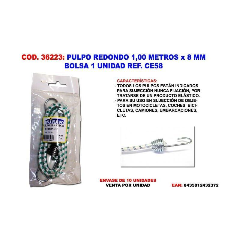 

pulpo redondo 1,00 metros x 8 mm ce58 bolsa 1 und - Mibricotienda