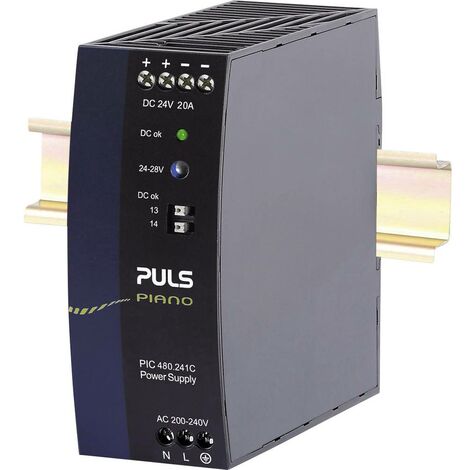 PULS PIANO Alimentatore per guida DIN 20 A 480 W Contenuto 1 pz.