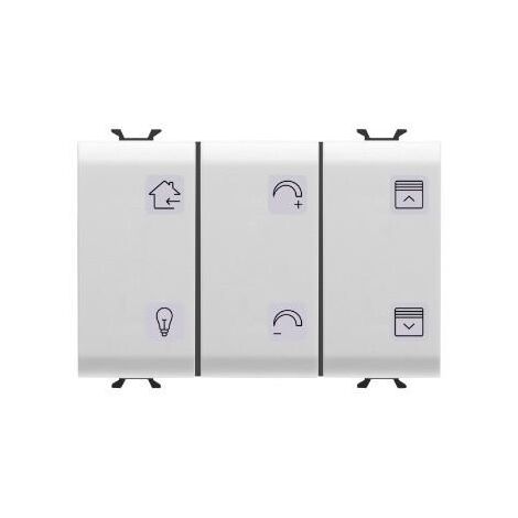 PULS.6CH TASTI E SIMB.BIANCA+COM.MOT.KNX GEWISS GW10785A
