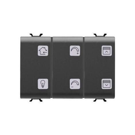 PULS.6CH TASTI E SIMB.NERA+COM.MOT.KNX GEWISS GW12785A
