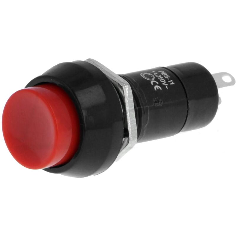 

Pulsador Abierto Reposo OFF-(ON) Ø12mm 1A/250Vac ROJO