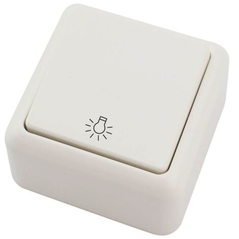 Pulsador de Luz de Superficie Blanco