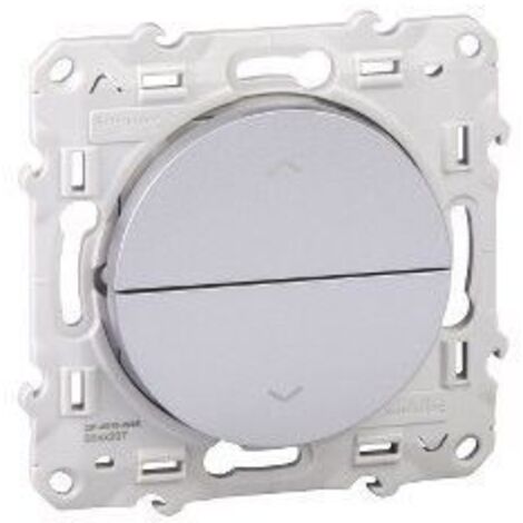 Pulsador de persianas Odace Plata SCHNEIDER S530207