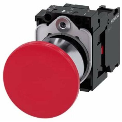 Pulsador de seta rojo Siemens 40mm 1NC 3SU11501BA201CA0