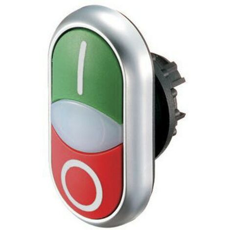 Pulsador Doble Actuador Eaton M22-DDL-GR-X1/X0 Brillante 216700