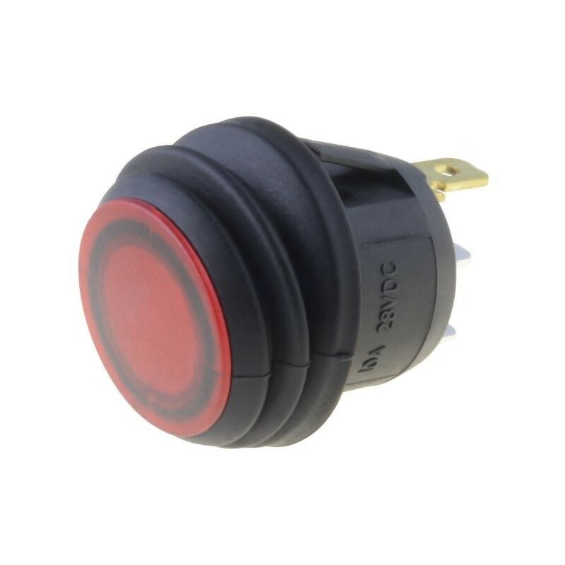 

Pulsador Unipolar OFF-(ON) Luminoso Rojo Led 24Vdc IP65