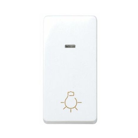 Pulsador luz estrecho con luminoso Simon 27 Play Blanco