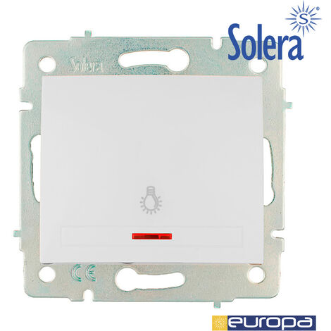 Pulsador Luz Luminoso 10A 250V Serie Europa Solera [E3-42909] (E3-42909)