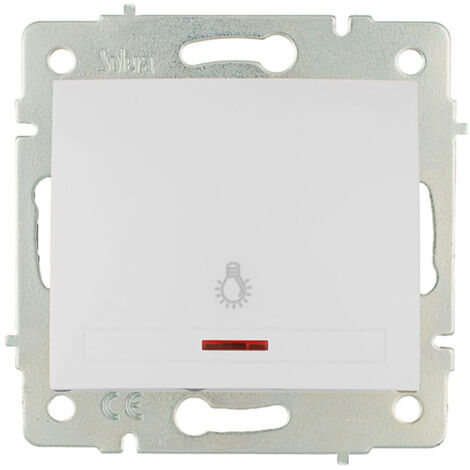 Pulsador luz luminoso 10a 250v serie europa solera erp04ilqc