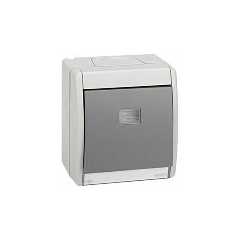 

Pulsador 10AX estanco monoblock superficie gris 44 Ref. 4490150-035 - Simon