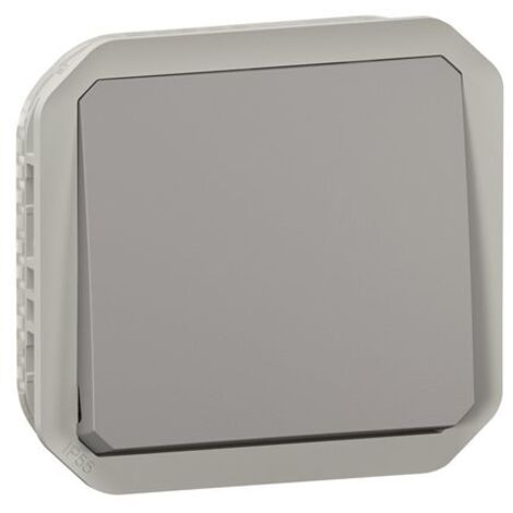 PULSADOR PLEXO ESTANCA 10A IP55 IK08 CON TAPA - LEGRAND ACABADO GRIS PATA069540L