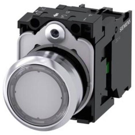 Pulsador Siemens luminoso transparente 22mm LED 24V 3SU11520AB701BA0