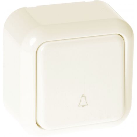 Pulsador timbre serie ancient beis 6x6x3 cm